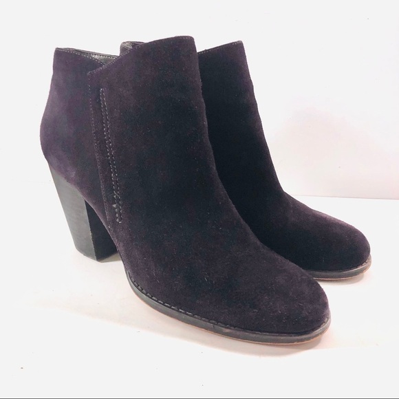 Guess Suede Stacked Heel Ankle Boots - Picture 3 of 13